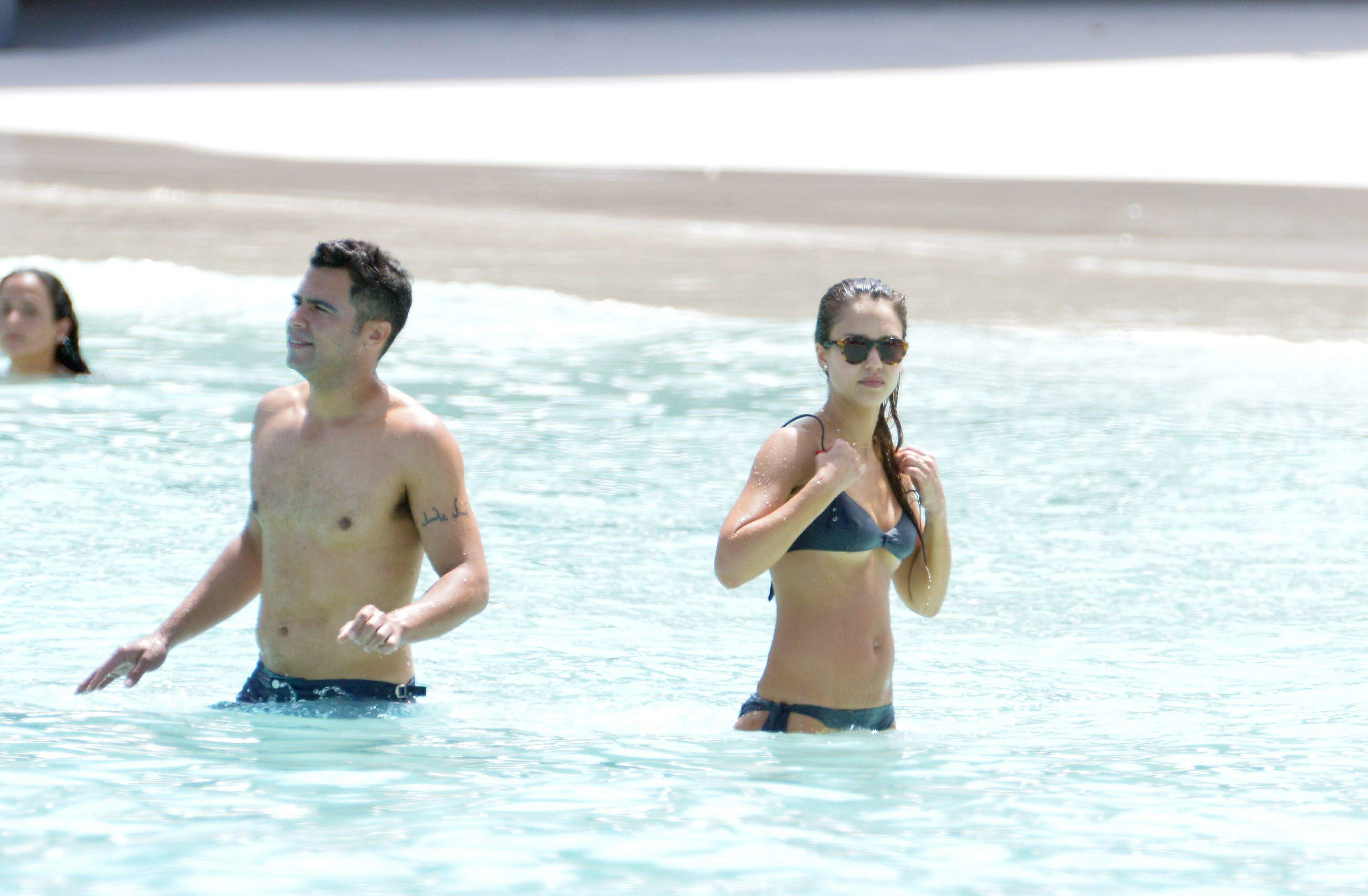 Jessica Alba bikini candids in St. Barts 4/6/13 