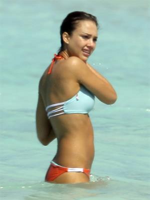 Jessica Alba  bikini candids in St. Barts 4/4/13 