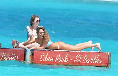 Jessica Alba  bikini candids in St. Barts 4/4/13 