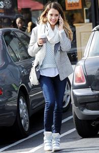 Jessica Alba at her office in Santa Monica 2/8/13 