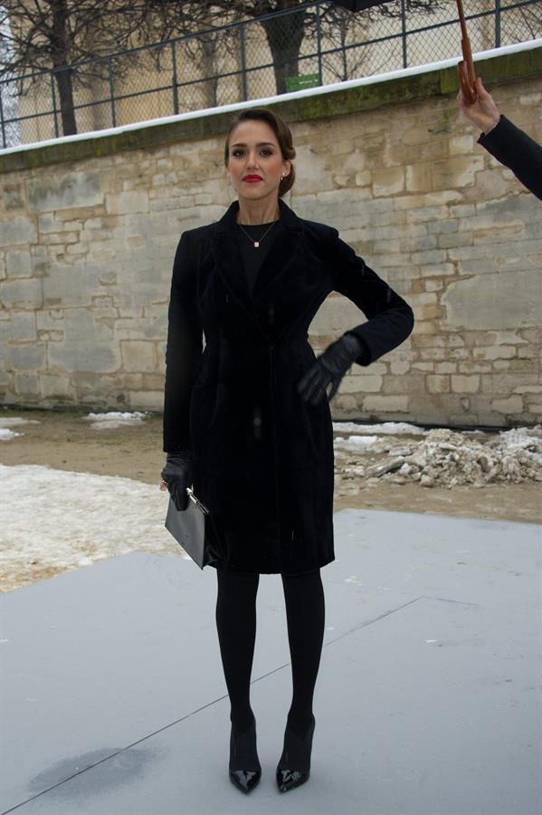 Jessica Alba Christian Dior S/S 2013 Haute Couture show at Paris Fashion Week 1/21/13 