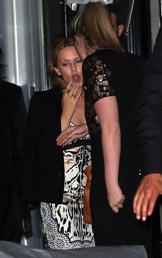 Kylie Minogue Arrives at Roberto Cavalli's Boat Party in Cannes 22.05.13 