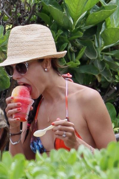 Alessandra Ambrosio on the beach in Hawaii on July 28, 2010 
