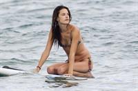 Alessandra Ambrosio on the beach in Hawaii on July 28, 2010 