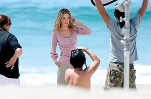 Alessandra Ambrosio photoshoot on the beach in Malibu