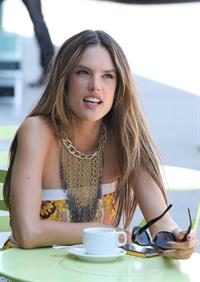 Alessandra Ambrosio set of a photoshoot in Beverly Hills on June 18, 2012 