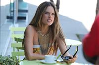 Alessandra Ambrosio set of a photoshoot in Beverly Hills on June 18, 2012 