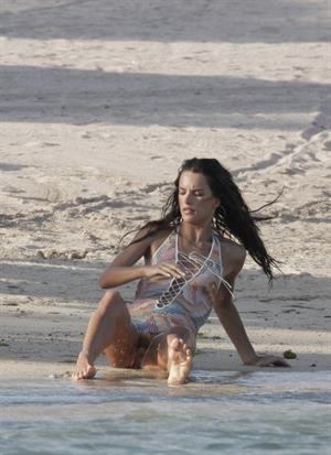 Alessandra Ambrosio photo shoot in St Barthelemy on March 7, 2010