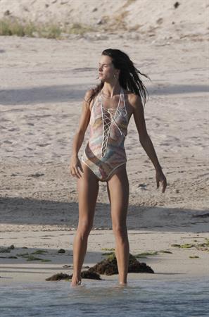 Alessandra Ambrosio photo shoot in St Barthelemy on March 7, 2010
