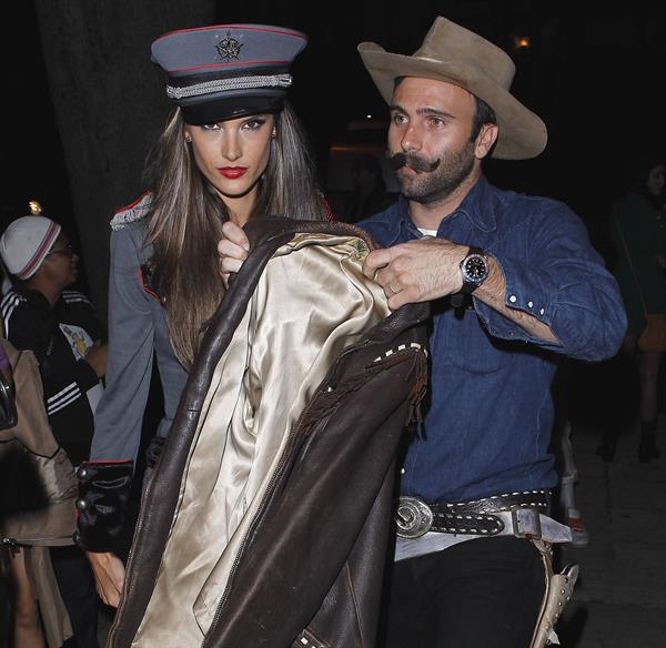 Alessandra Ambrosio at a Halloween party in Beverly Hills 10/26/12 