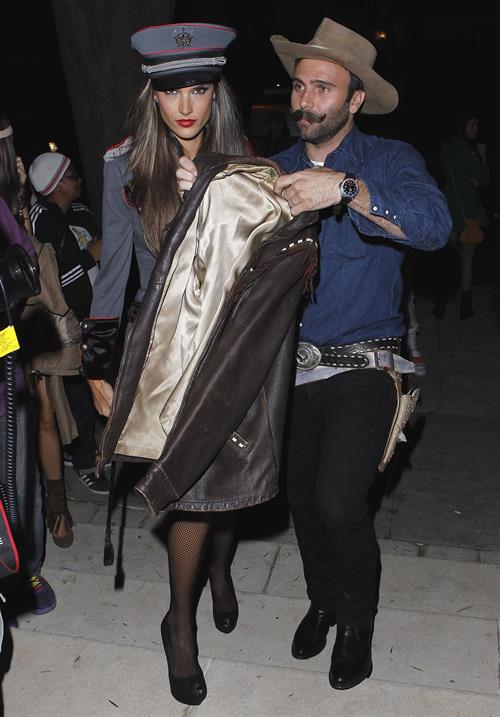 Alessandra Ambrosio at a Halloween party in Beverly Hills 10/26/12 