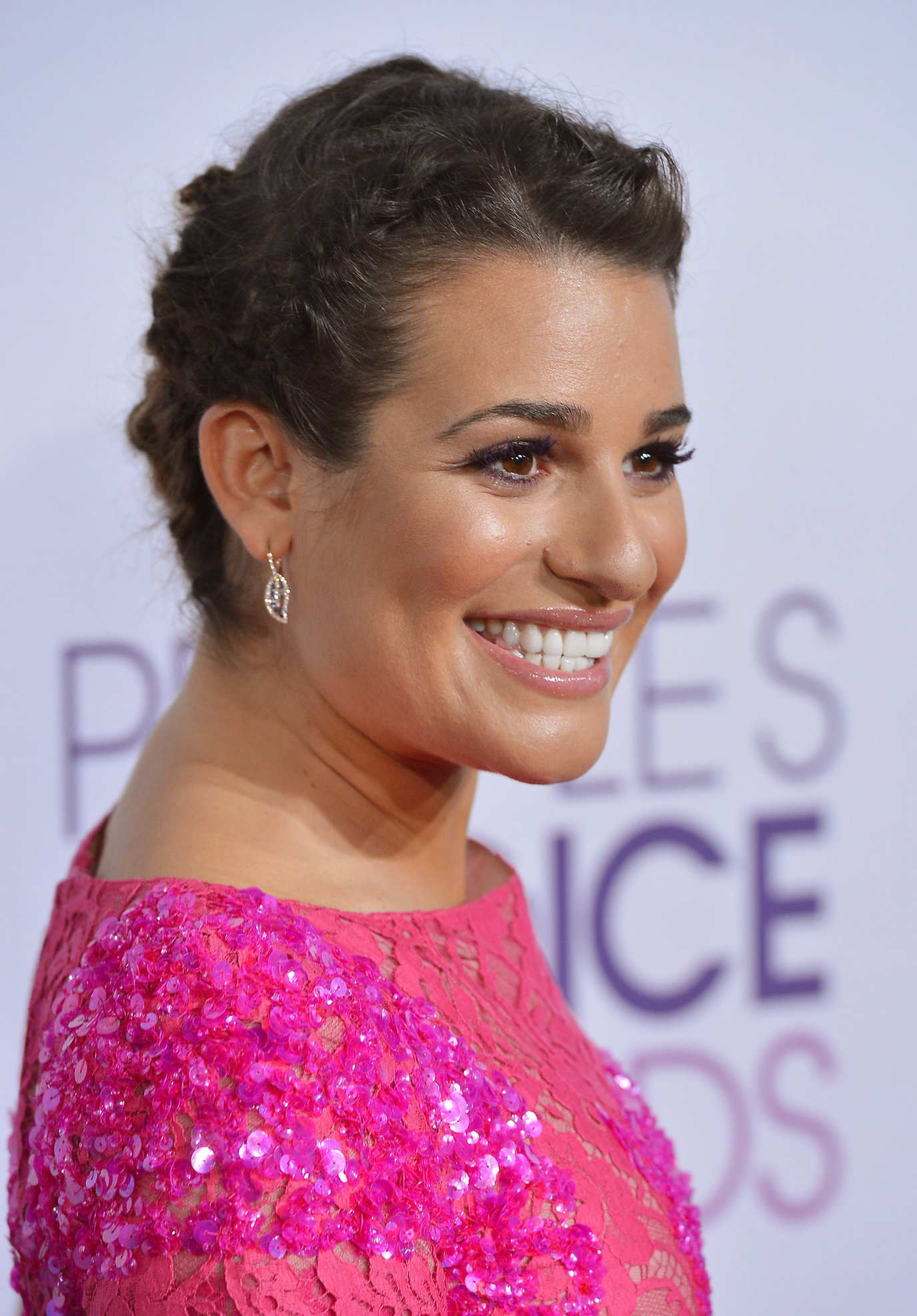 Lea Michele in pink at the 39th Annual People's Choice Awards in Los Angeles on Jan 9, 2013 