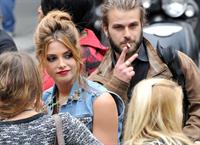 Ashley Greene and Miley Cyrus in Paris France on September 6, 2010 