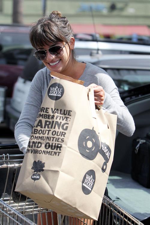 Lea Michele leaving Whole Foods in LA 9/21/12 