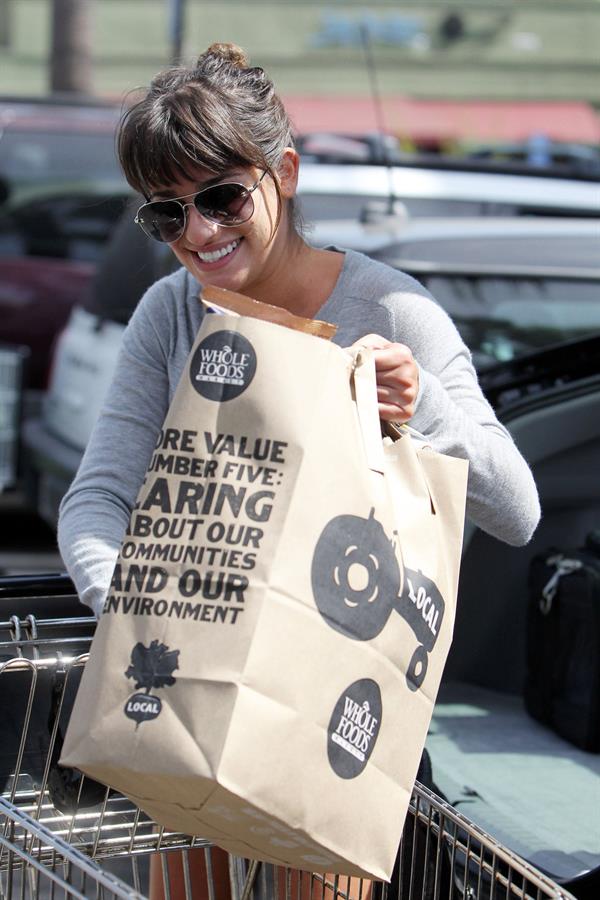 Lea Michele leaving Whole Foods in LA 9/21/12 