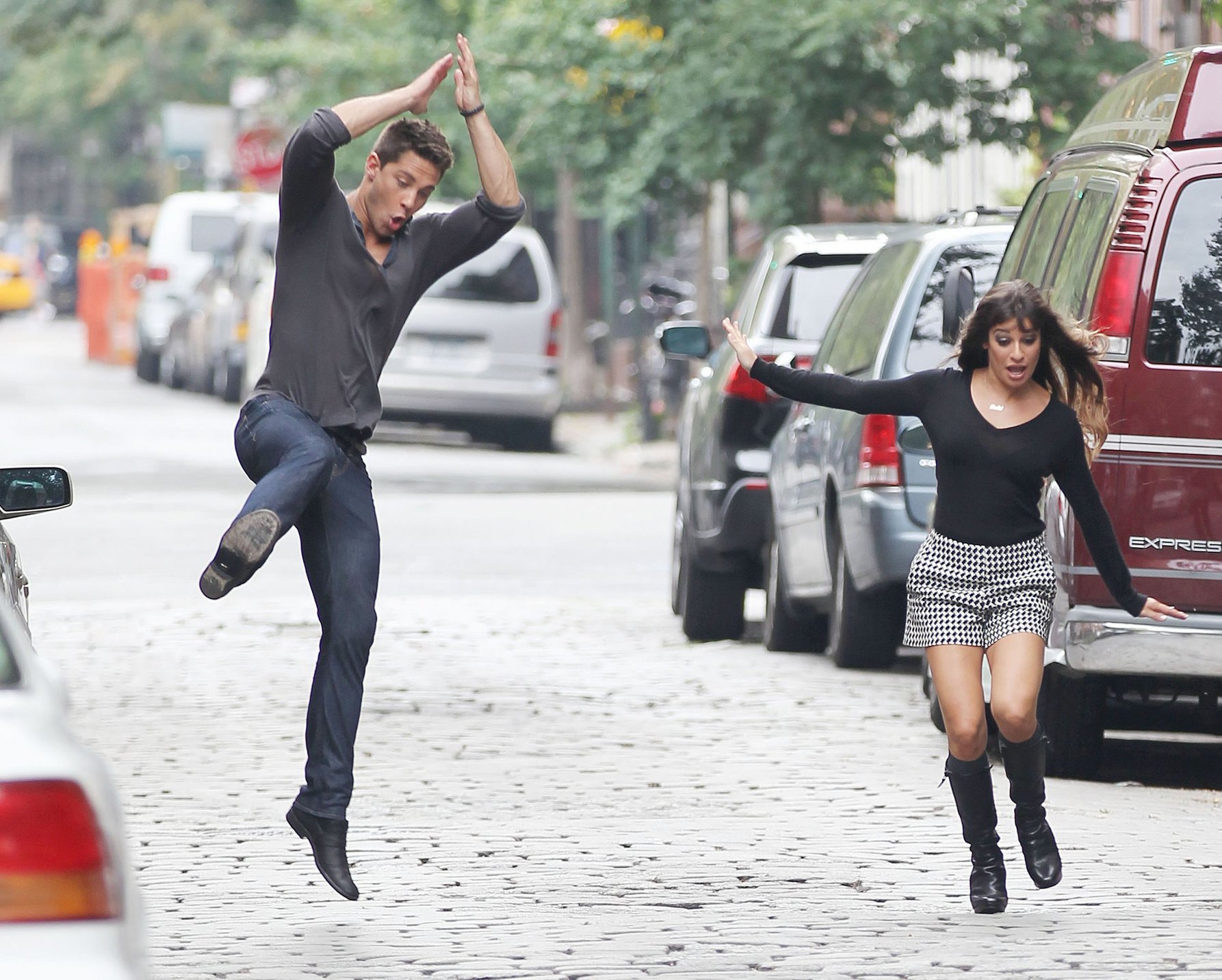 Lea Michele - On the Set of Glee - August 12, 2012