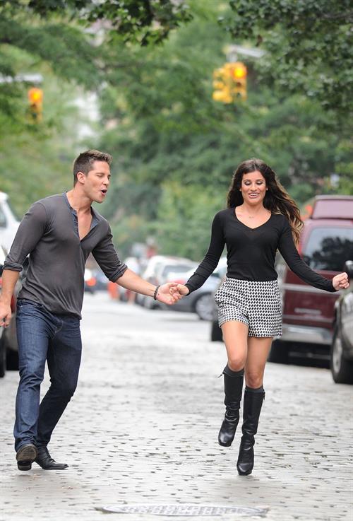 Lea Michele - On the Set of Glee - August 12, 2012