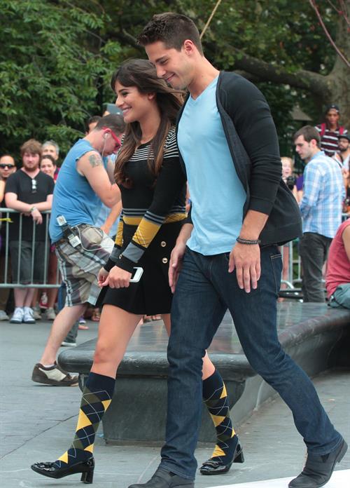 Lea Michele On the Glee set in Washington Square Park, NYC - August 11 2012