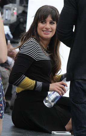 Lea Michele On the Glee set in Washington Square Park, NYC - August 11 2012