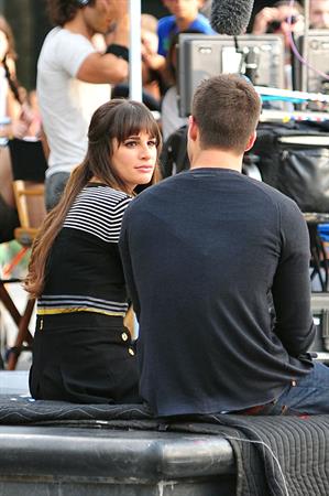 Lea Michele On the Glee set in Washington Square Park, NYC - August 11 2012