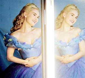Lily James as Cinderella