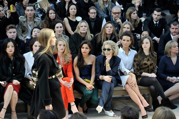 Kate Beckinsale Burberry Prorsum show at London Fashion Week 2/18/13 