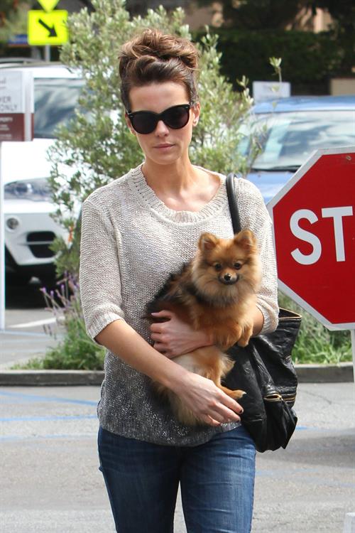 Kate Beckinsale out with her dog in Los Angeles 4/8/13 