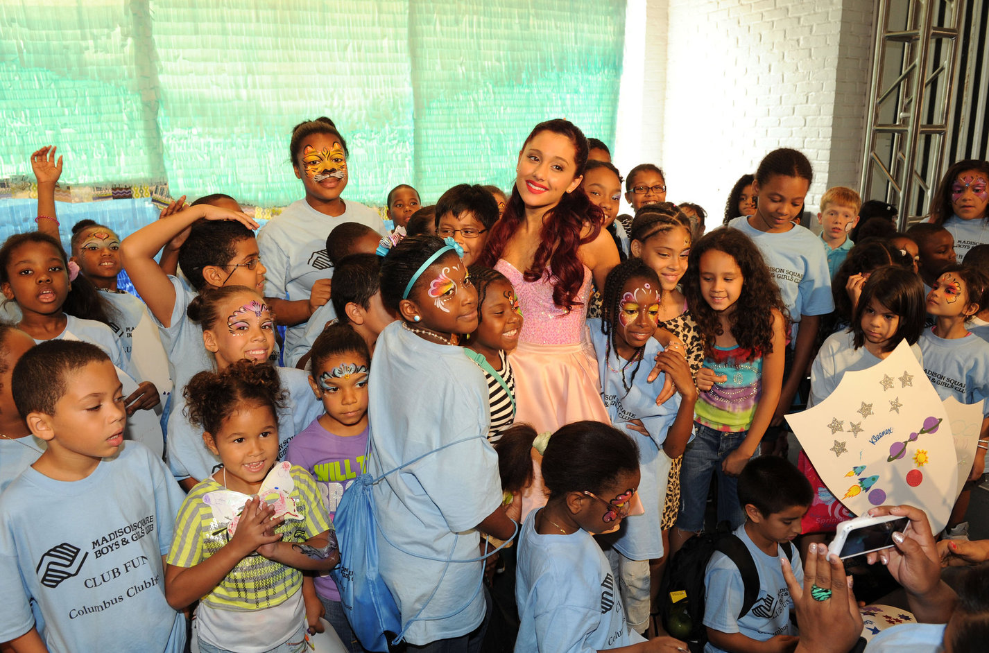 Ariana Grande Kleenex Shield Sneeze Swish event in New York on July 31, 2012