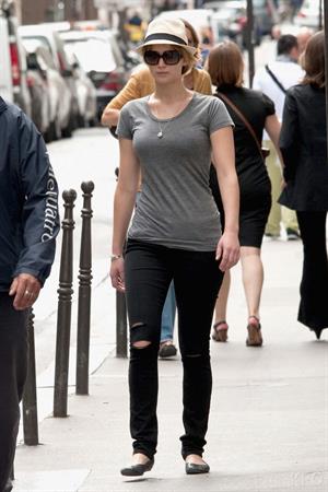 Jennifer Lawrence out about in Paris, France on 3-7-2012