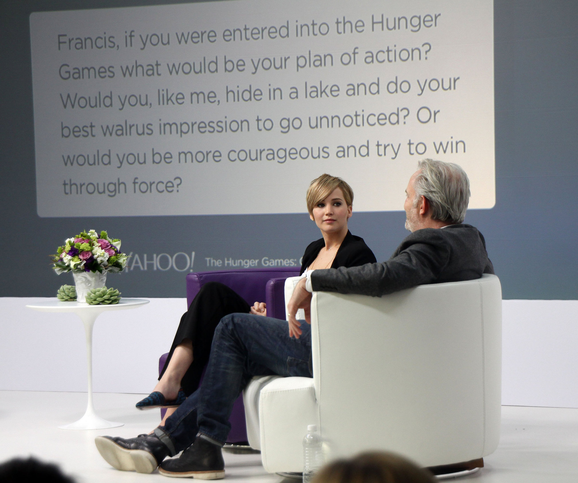Jennifer Lawrence Q&A at the Yahoo Headquarters - Los Angeles - November 6, 2013 