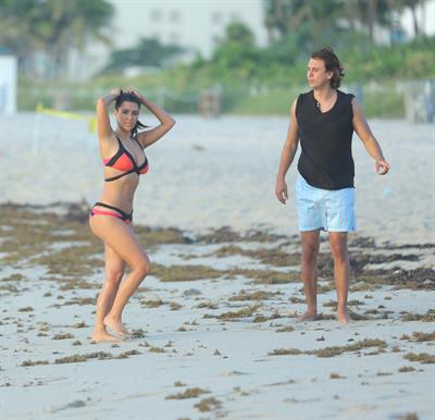 Kim Kardashian - Bikini Candids in Miami 