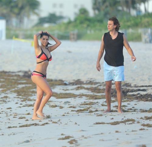 Kim Kardashian - Bikini Candids in Miami 