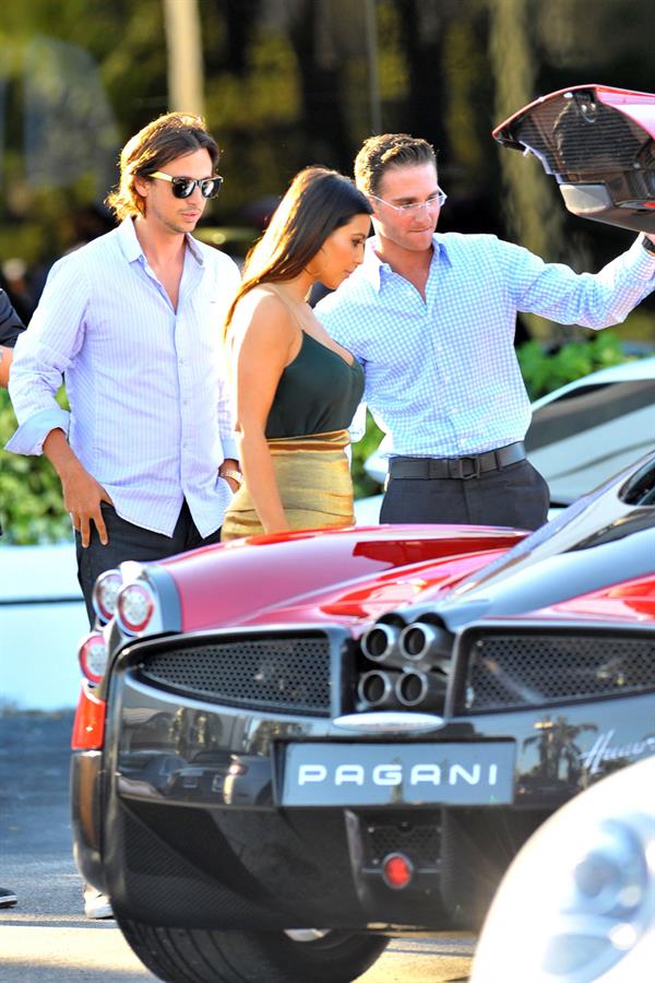 Kim Kardashian at Prestige Imports car showroom in Miami 10/30/12