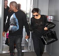 Kim Kardashian - JFK airport in New York on August 9, 2012