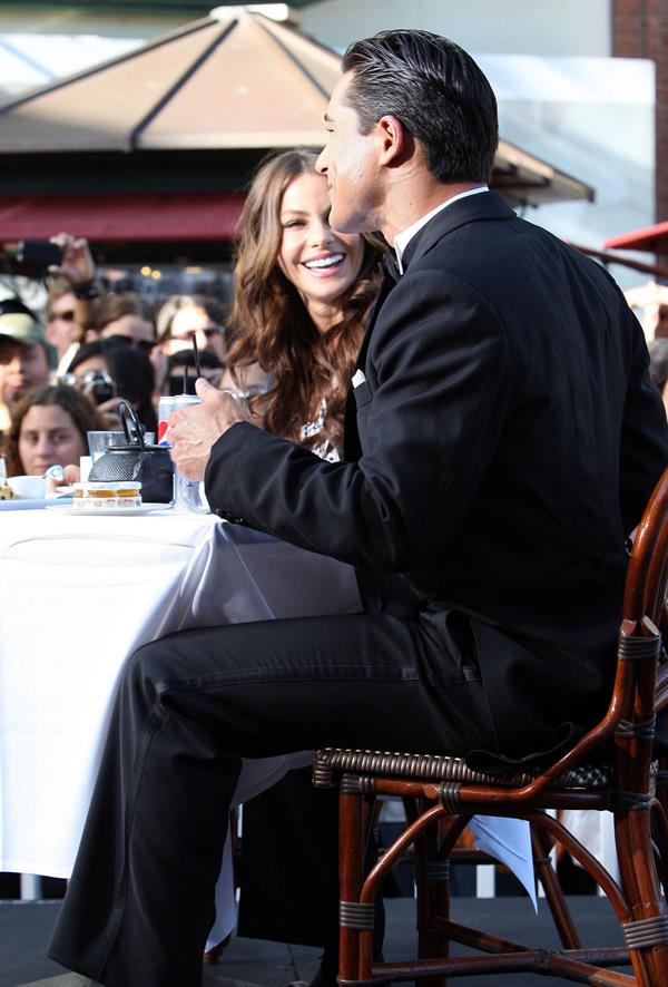 Sofia Vergara at The Grove with Mario Lopez on April 28, 2011 