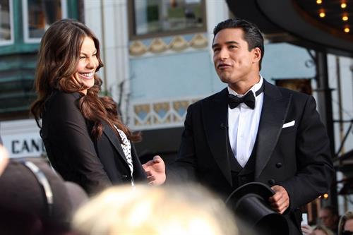 Sofia Vergara at The Grove with Mario Lopez on April 28, 2011 