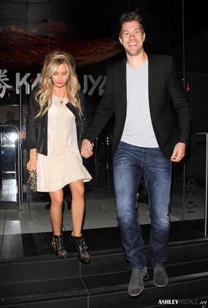 Ashley Tisdale leaving Katsuya restaurant in Hollywood 02-08-2012