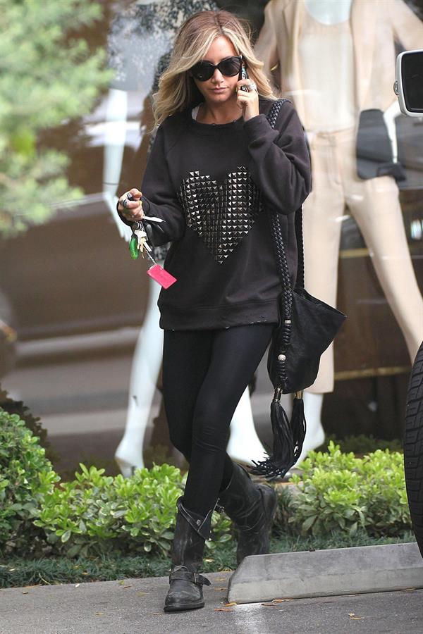 Ashley Tisdale goes shopping in West Hollywood on April 25, 2012