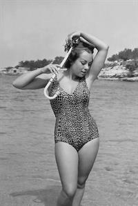 June Palmer in a bikini