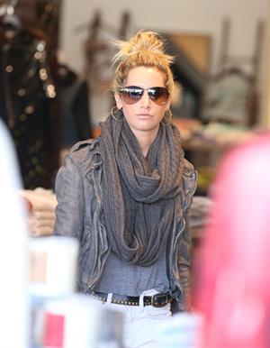 Ashley Tisdale shopping at Planet Blue in Beverly Hills 12/10/12 