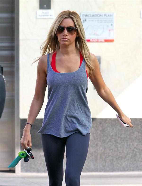 Ashley Tisdale at the gym in West Hollywood 12/7/12 