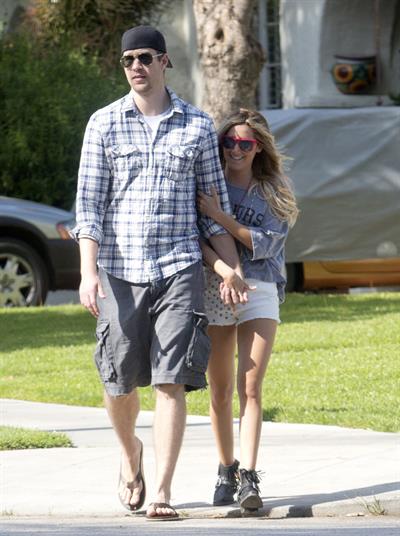 Ashley Tisdale walking around Toluca Lake May 5, 2012