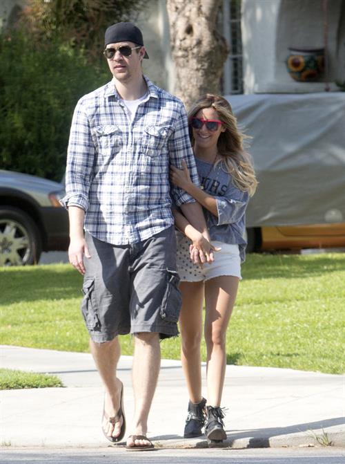 Ashley Tisdale walking around Toluca Lake May 5, 2012