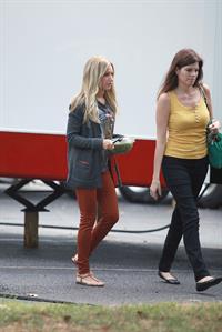 Ashley Tisdale on a lunch break while shooting Scary Movie 5 10/2/12