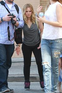 Kristen Bell - On the set of Veronica Mars in Los Angeles on June 27, 2013