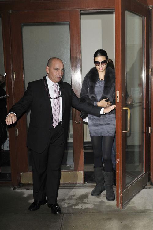Adriana Lima leaving a medical office in New York City on November 8, 2011 