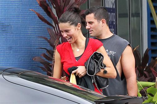 Adriana Lima hits the gym in Miami Beach on October 25, 2011