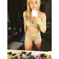 Abbie Cornish in lingerie taking a selfie