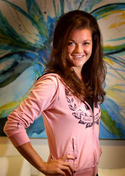 Agnieszka Radwanska at the player beauty bar at the Australian Open in Melbourne January 21-2013 