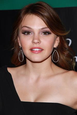 Aimee Teegarden at the grand opening of Chateau Gardens and the launch of Butterfly at Paris in Las Vegas on October 15, 2011 